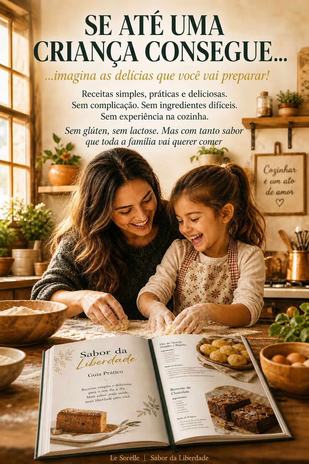 Mãe e Filha cozinhando juntas